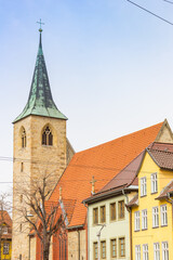 Fototapeta premium Tower of the St. Lorenz church in Erfurt, Germany