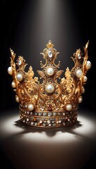 golden crown with diamonds