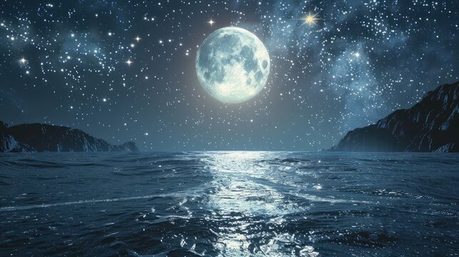 moon over water