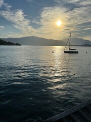 sailboat at sunset