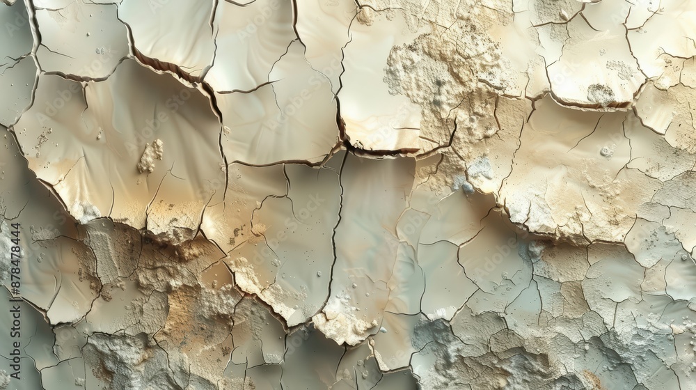 Poster cracked and weathered paint creating abstract texture background
