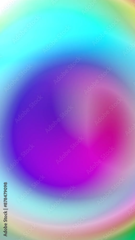 Poster animation of colorful gradient background with circles