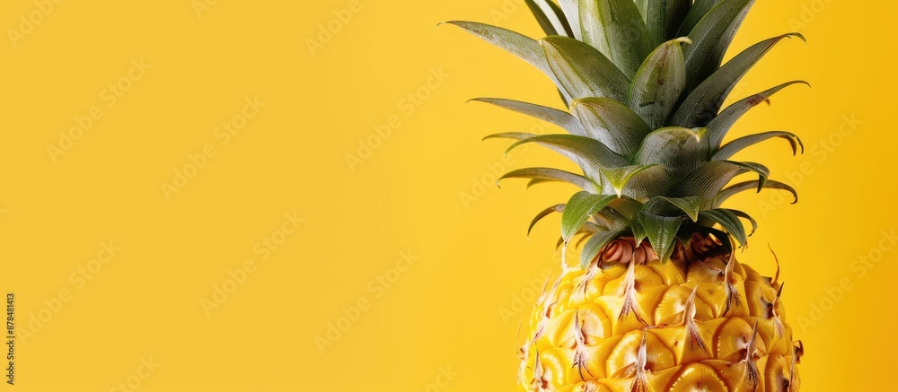Poster detailed shot of a pineapple with copy space image available.