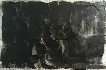 Weathered abstract charcoal texture with organic patterns and distressed black and gray layers