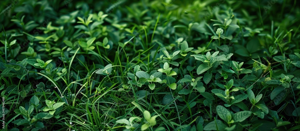 Poster background of lush green grass with copy space image.