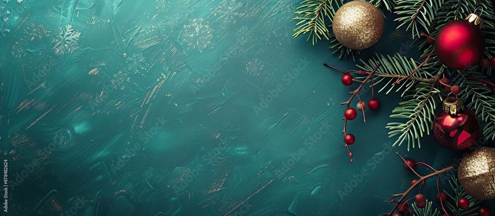 Poster background with holiday theme for christmas and new year celebrations with space for text or images.