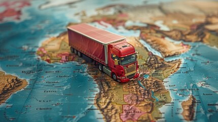 Miniature Trucks train on the railway