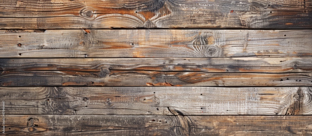 Fototapete Copy space image of a rustic wood texture creating an abstract background with an empty template.