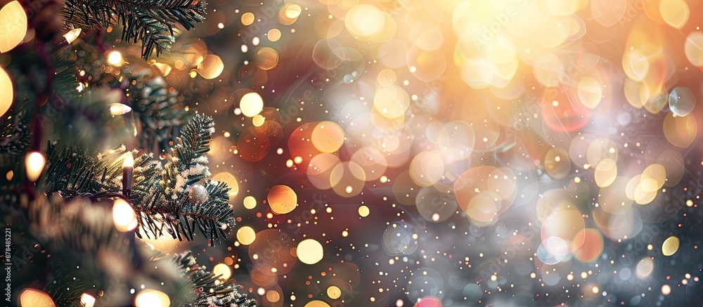 Leinwandbilder defocused sparkles create a christmas-themed blurred background with copy space image.