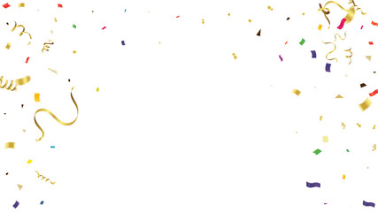 Color Confetti Isolated On White Background. Celebrate Vector Illustration