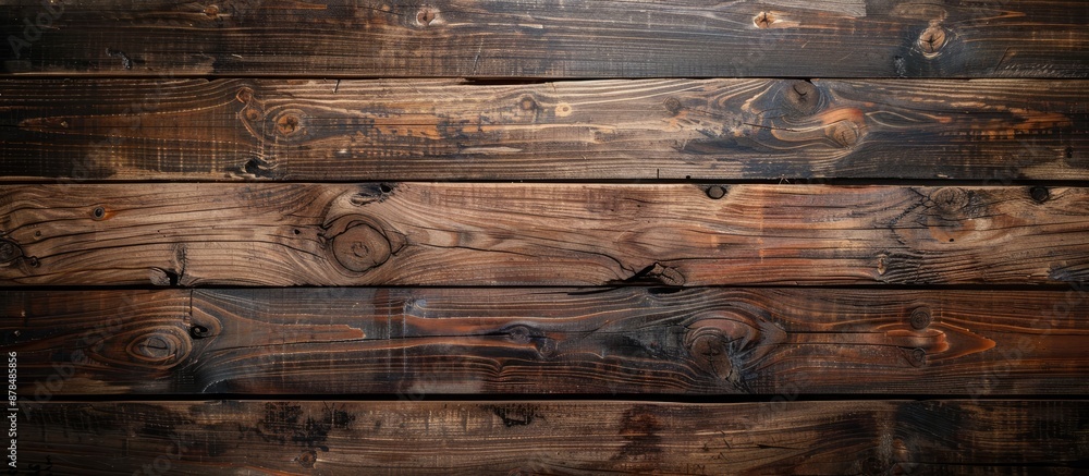 Aufkleber background showing an aged brown wooden surface with copy space image available.