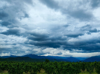 clouds over the mountains