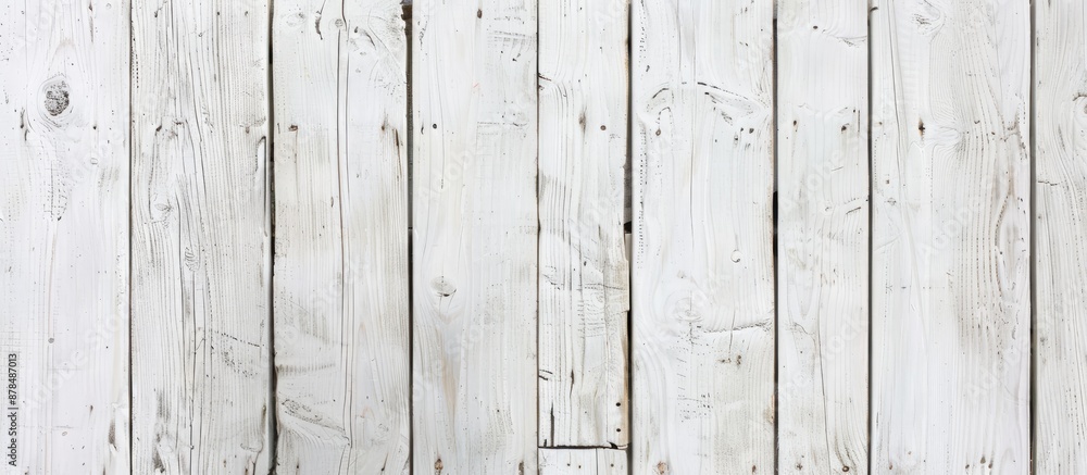 Poster Background featuring a white wooden pattern and texture with copy space image.