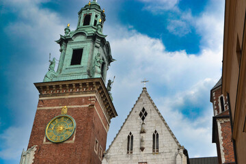 Beautiful Krakow market square. Faded colors.