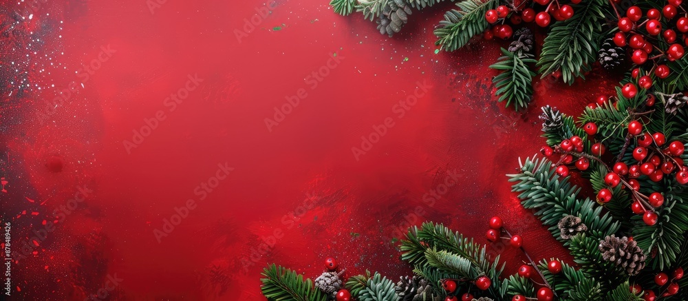 Poster Festive Christmas holiday backdrop with room for your text in the image. image with copy space