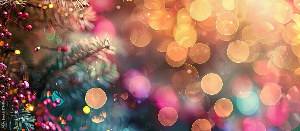 Poster bokeh effect on a new year's-themed copy space image.