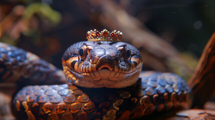 Fototapeta premium The snake in the crown