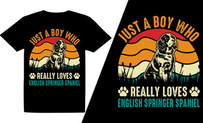 Just A Boy Who Really Loves Dog  Breeds t shirt design