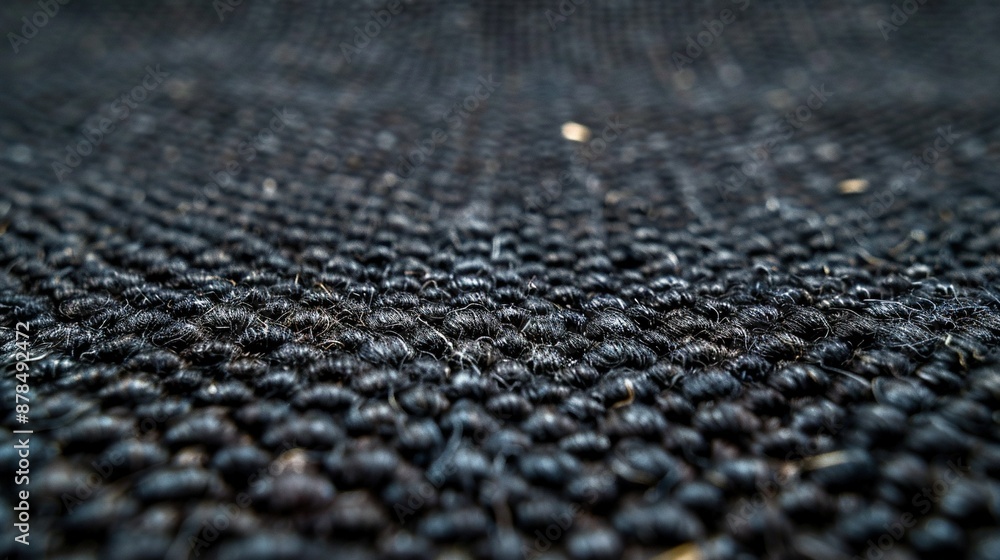 Poster a close-up image of a black surface with numerous tiny holes scattered throughout its center