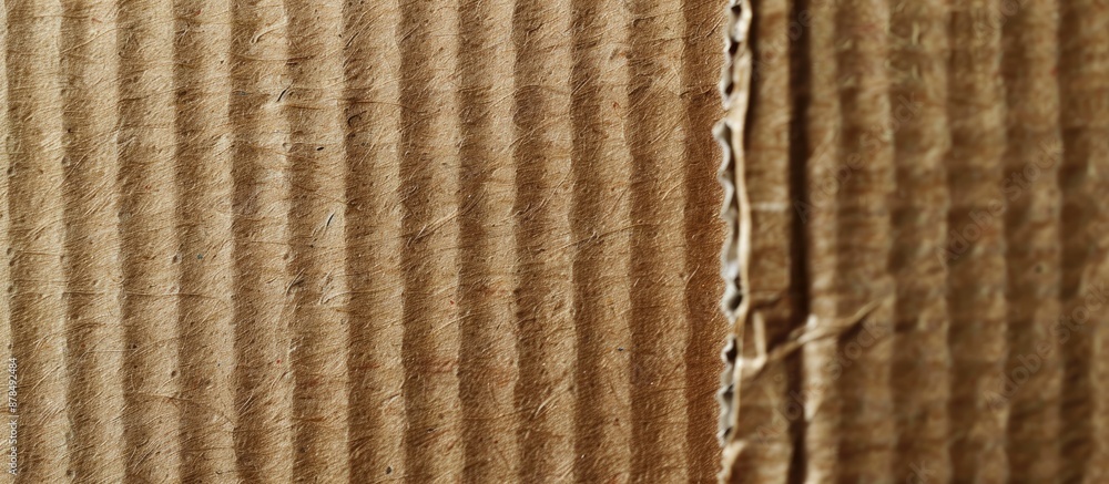 Poster carton detail with a corrugated cardboard background and copy space image.