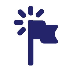 Icon milestone seo using flat style and blue color dominate	
