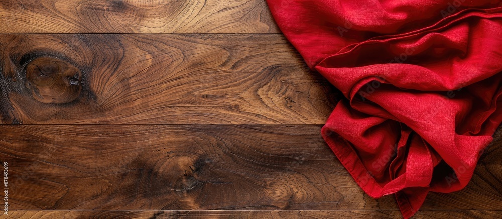 Aufkleber Basis servings displayed on a wooden background with a red napkin, allowing for copy space image.