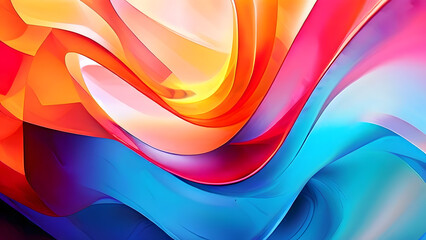 abstract art piece with geometric shapes