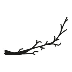 Hand drawn branches. Ink illustration.Vector Simple icon. Eps 10. 
