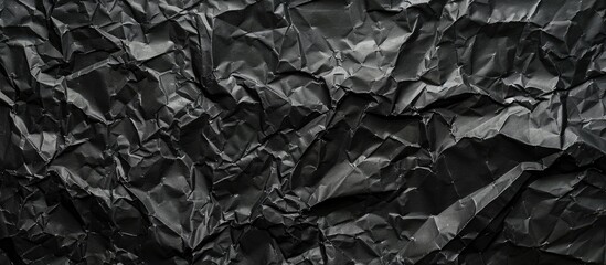 Background featuring a texture of crumpled black paper with a design suitable for including copy space image.