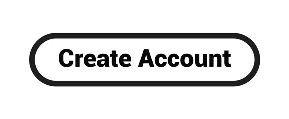 Create Account button vector isolated  on White background 