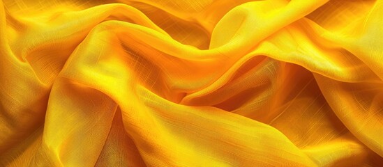 Obraz premium Background of yellow fabric with copy space image.