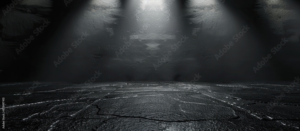 Aufkleber Black textured background ideal for spotlight with copy space image.