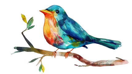 Funny Bird Clipart: Watercolor Comic Sublimation Art isolated on a transparent background, PNG file