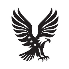 Obraz premium Eagle Silhouette vector illustration