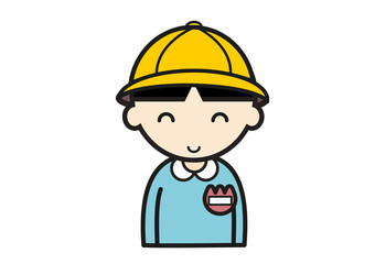笑顔の幼稚園児男子