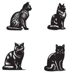cat silhouette tattoo,cat set silhouette images,cat silhouette svg ,cat silhouette outline,cat silhouette png,cat sitting silhouette
