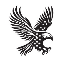 Fototapeta premium Eagle Silhouette vector illustration