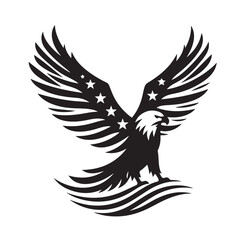 Obraz premium Eagle Silhouette vector illustration