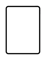 Blank tablet isolated on white. Modern vector tablet.