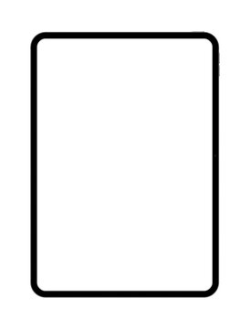 Blank tablet isolated on white. Modern vector tablet.