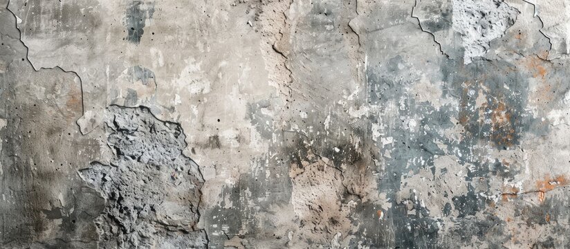 Modern loft-style cement wall with a weathered raw grunge texture and scratch marks for a background structure. Great for a copy space image.
