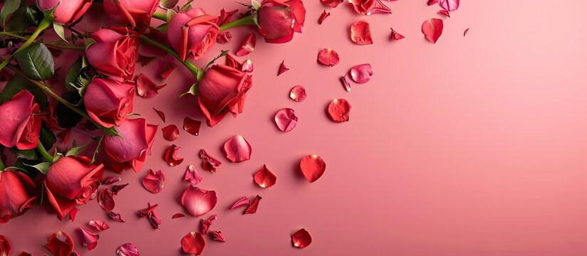 Ideas for Valentine's and Rose Day celebrations with a copy space image.
