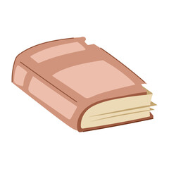 paper old book cartoon. ancient vintage, library page, antique school paper old book sign. isolated symbol vector illustration