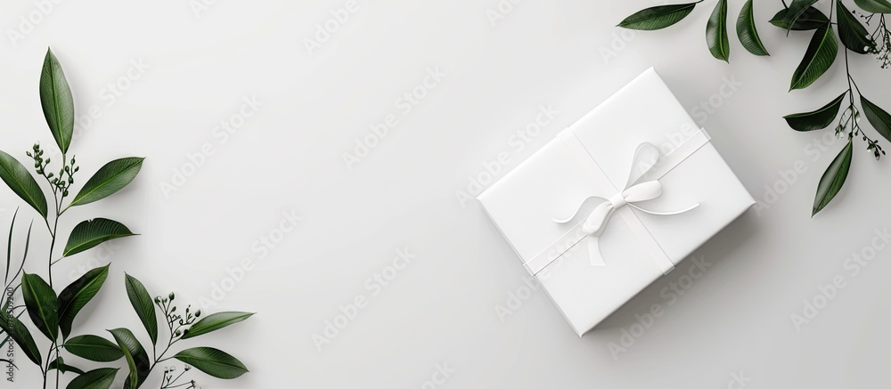 Poster product presentation on a white background with empty space for text or images, perfect for showcasi