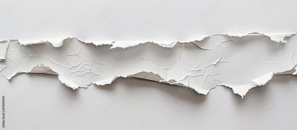 Aufkleber image of torn paper against a white backdrop with ample space for text or other additions.