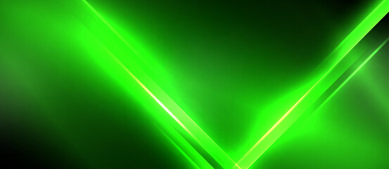 Neon dynamic diagonal light rays background. Techno digital geometric concept design for wallpaper, banner, presentation, background