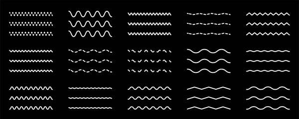 Vector wave. wave icon. wavy line icon. water pattern icon set. editable line