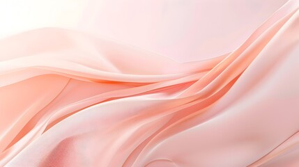 Delicate Satin Fabric in Soft Pastel Pink Flowing with Elegant Movement