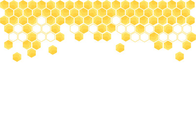 Beehive honey sign with hexagon grid cells isolated on white background vector.