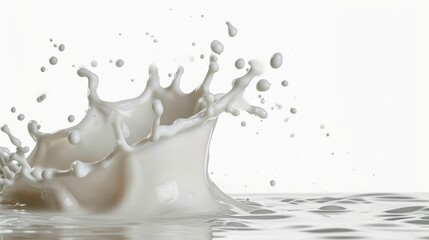 Milk splash on a white background